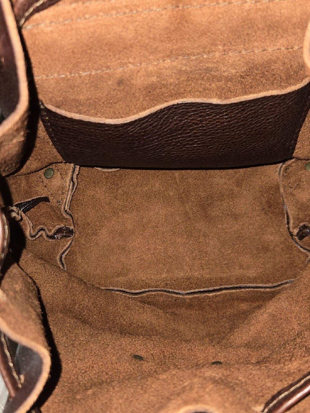 Dark Brown Pebbled Leather Backpack — Women's Everyday Backpack - Picture 2 of 3